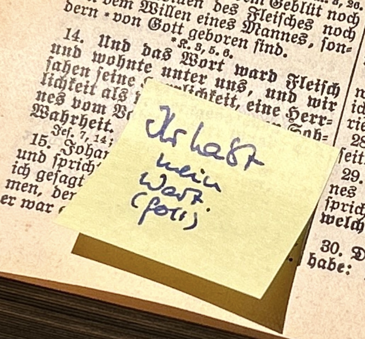 Ihr habt mein Wort